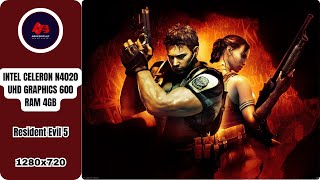 RESIDENT EVIL 5  Celeron N4020  UHD 600  4GB RAM  2024 [upl. by Kipper]