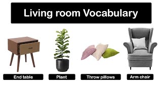 Living Room Vocabulary in English [upl. by Goeselt]