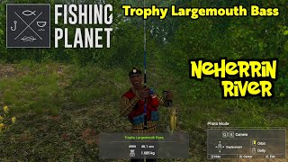 Trophy Largemouth Bass Neherrin River  Fishing Planet [upl. by Aicelaf823]