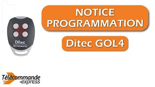 Programmer une Télécommande Ditec GOL4 [upl. by Zinck]