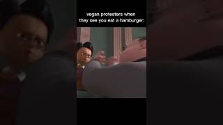 bee movie lawyer meme vegan protesters when they see you eat a hamburger [upl. by Einnoc]