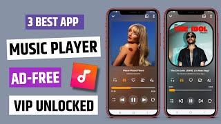 3 Best FREE MUSIC PLAYER Apps For Android [upl. by Llerral]