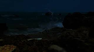 Ocean Wave Sounds at Night  Relaxing Sounds for Sleeping and Relieving Stress [upl. by Nichy]