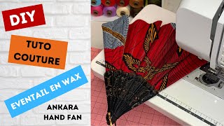 DIYHOWTO COMMENT CUSTOMISER UN EVENTAIL EN TISSU WAX ANKARA HAND FAN NIVEAU INTERMEDIAIRE [upl. by Ohcirej593]