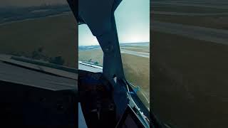 B737 Landing Cockpit View b737 cockpitview avgeek [upl. by Pinckney218]