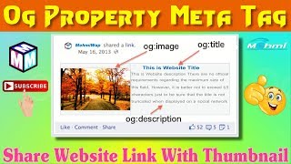 How Add og properties meta code on website Share website link with thumbnail [upl. by Shamus]