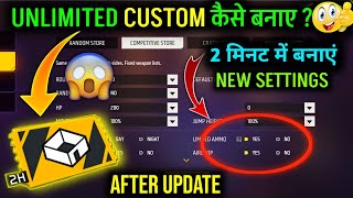 Custom Kiase Banate Hain  custom kaise banaen  free fire new custom settings  free fire custom [upl. by Evette607]