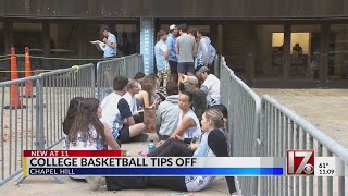 UNC fans excited as Tar Heel basketball season begins [upl. by Ahsonek166]