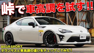 乗り心地もダウン量も最高トヨタ86 GR SPORTの車高を下げるならダウンサスと車高調どっちが正解？【TANABE GT FUNTORIDE DAMPERampSPRING】 [upl. by Eetnahs]