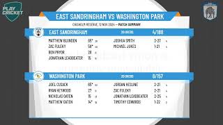 East Sandringham T20 v Washington Park T20 [upl. by Nawuq372]