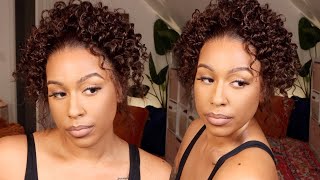 90S FINE 😏😍  Brown Invisible Drawstring Fitted Glueless 360 Lace Wig  EASY UPDO Ft OMGHERHAIR [upl. by Krueger865]