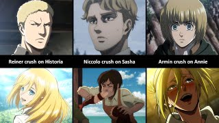 Crushes of Attack on Titan Characters [upl. by Soinski]