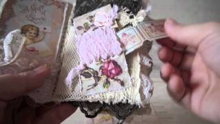 My Little Lace Fabric Journal Simple Book Binding [upl. by Seigel]