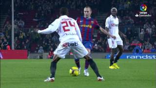 Resumen de FC Barcelona vs Sevilla FC 40 20092010 [upl. by Essilec]