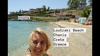 amazing Loutraki Beach near Chania  Crete  GREECE 2021 [upl. by Matti58]