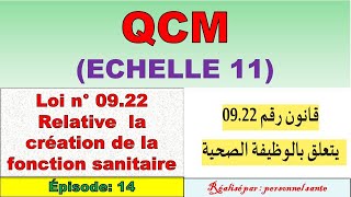 EPISODE 14  QCM  Loi n° 0922 Relative la Création de la Fonction Sanitaire [upl. by Tubb]