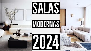 50 SALAS MODERNAS  DECORACIÓN DE INTERIORES 2024  TENDENCIAS ESTILOS Y DISEÑOS [upl. by Cullie413]