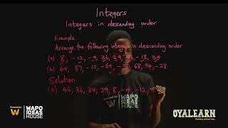 JSS1  Mathematics  Integers  Integers in descending order 2 [upl. by Edea]