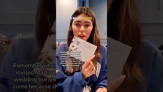 Madison Beer was so sad after getting a fan’s wedding invitation 🥹 shorts madisonbeer celebrity [upl. by Pas]