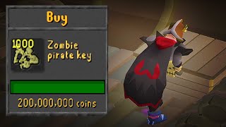 Loot from 1000 Zombie Pirate Keys New Wilderness Chest  OSRS [upl. by Yesdnil]