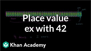 Place value example with 42  Place value tens and hundreds  Early Math  Khan Academy [upl. by Tengdin400]