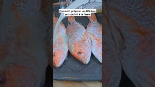 Comment préparer un délicieux poisson frit à la ferme poissonfrit recette food shorts friture [upl. by Amirak235]