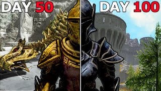 I Spent 100 Days in Skyrim Legendary Survival [upl. by Coney]