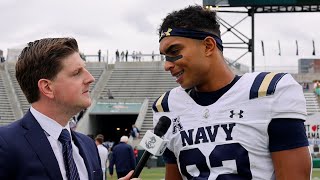 Navy Football Interview Nathan Kent vs UAB [upl. by Earehc295]