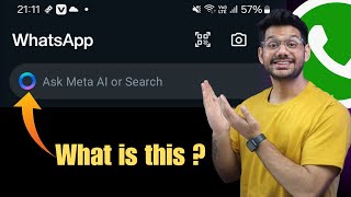 Ask Meta AI  What is Meta Ai on Whatsapp  meta AI new search feature On Whatsapp [upl. by Dorion]