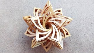 Scroll saw project quotFrabjousquot  wooden geometric sculpture [upl. by Lemal]