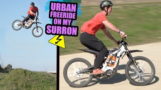 URBAN FREERIDE ON MY SURRON ELECTRIC DIRT BIKE [upl. by Jesh]