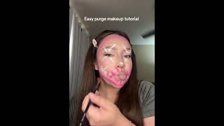 purge purgemakeup pinkpurgemakeup easyhalloweenmakeup easypurgemakeup halloween [upl. by Jenn]