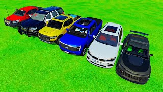 TRANSPORTING FIVE COLOR CAMARORAMBMW   Farming Simulator 22 [upl. by Ttayh339]