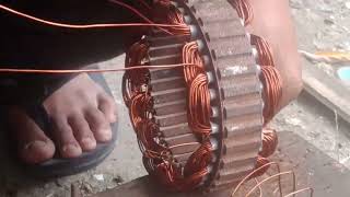 24 volts 4D30 Alternator Stator Rewinding [upl. by Reiner]