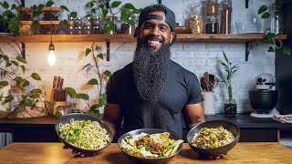 What I Eat in a Day  High Protein Vegan Easy Dinner Recipes [upl. by Anjali804]