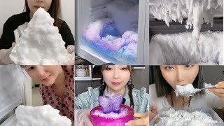 ASMR FREEZER FROST SCRAPING amp EATING  WHILE ICE EATING  SOFT ICE  ICE EATING [upl. by Grishilda]