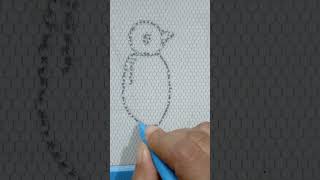 Easy penguin drawing Step by stepshortsyoutube [upl. by Atnovart]