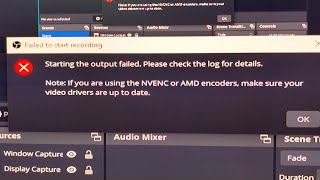How to fix Failed to Start recording on OBS studio [upl. by Denney]