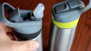 Contigo Autospout Stainless Steel Sheffield Water Bottle Review [upl. by Gelasias]