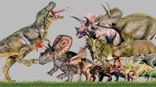 Horned Dinosaurs Size Comparison  Ceratopsian Dinosaurs  Beaked Dinosaurs [upl. by Bennie]