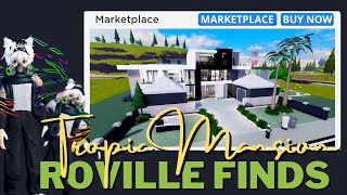 HOUSE TOUR  TROPIC MANSION RoVille Finds  RoVille Builds [upl. by Mcculloch]