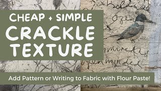 Easy and Simple Crackle Texture and Writing on Fabric with Flour Paste [upl. by Menon]