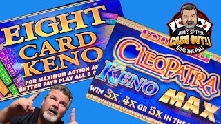 EIGHT CARD KENO AND CLEOPATRA MAX KENOSTAR FUN kenonation casino fun slot [upl. by Habeh]