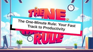 The OneMinute Rule Your Fast Track to Productivity [upl. by Maclean]