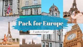 Pack with me for 3 weeks in Europe [upl. by Annovaj854]