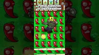 Plantas explosivas vs GigaGargantuar pvz plantsvszombies [upl. by Ahsoet]