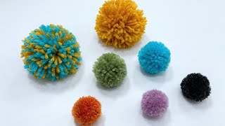 The Perfect DIY Pom Pom Tutorial  2 Simple Methods  3 Sizes [upl. by Yriek]