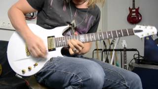 Aristides 020  White Gold  DISTORTION demo  Electric Guitar [upl. by Alda]