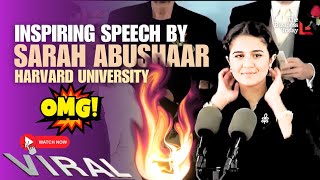 Inspiring Speech by Sarah Abushaar  Harvard Commencement Address sarahabushaar thebusinesstoday [upl. by Ykciv528]