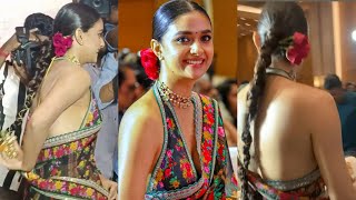 Keerthy Suresh Latest Hottest Edit in Saree Must Watch Video  Keerthy Suresh Viral Trending Video [upl. by Takeshi]